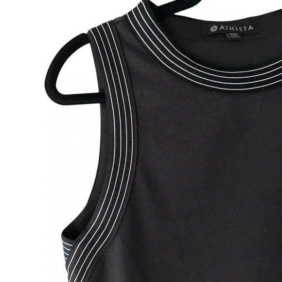 ATHLETA SPORTY TRACKSUIT CROPPED TANK TOP BLACK | LIKE NEW | SIZE: XXS - Picture 3 of 7